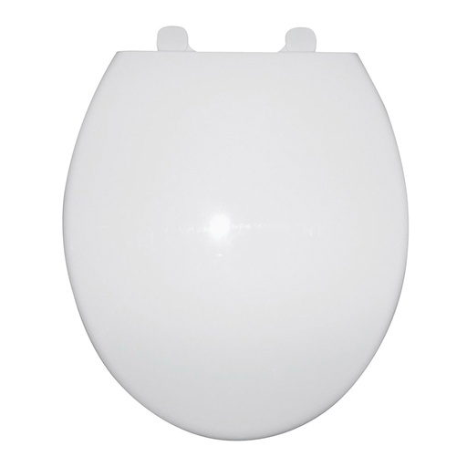 [1007517] Toilet Seat Round Slow Close Plastic White