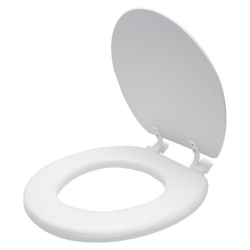 [1028257] Toilet Seat Round Soft Plastic White
