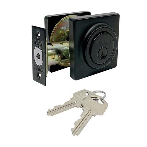 [7420896] Deadbolt Single Cylinder Square Matte Black