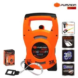 [PM11113-N50] 3XSPEED NYLON WRAP STEEL LONG TAPE 50m/160ftx13mm