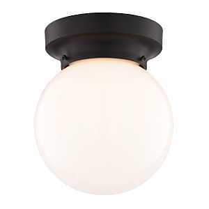 [1704451] Ceiling Light 1 Light 6" Etched Glass Round Matte Black